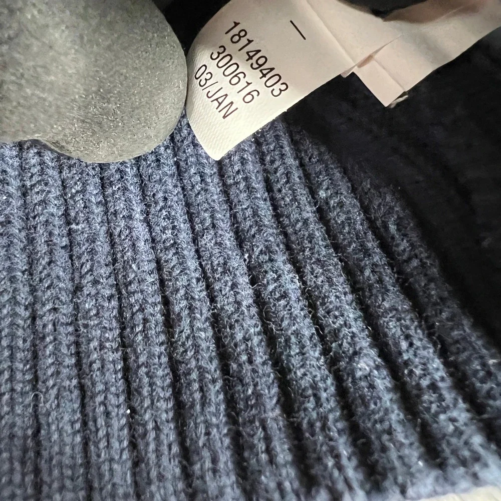 Vintage Gap Ribbed Knit Sweater XL Navy Blue Men Crew Neck 90s Y2K Cotton Blend
